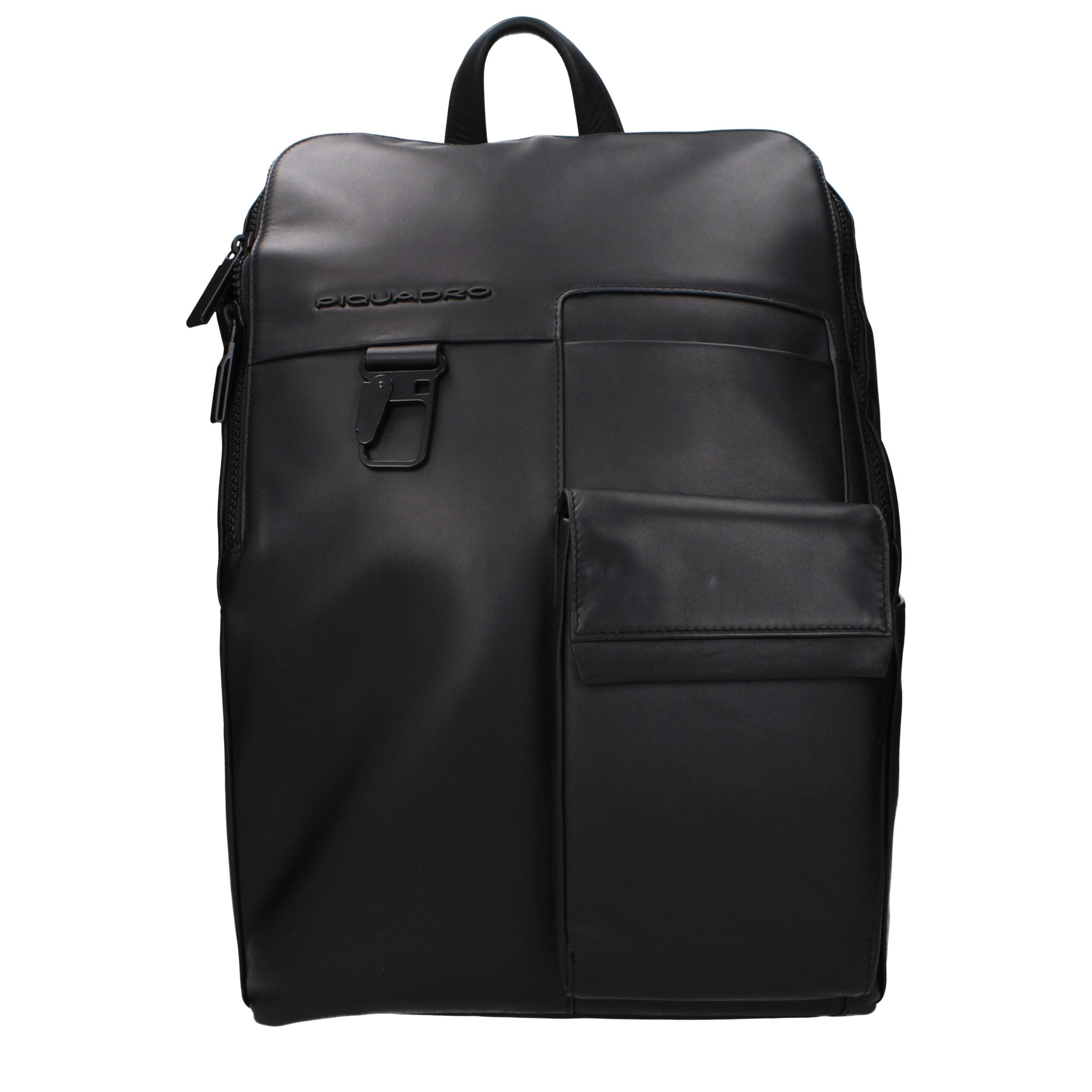 Piquadro Black Leather Men's Backpack