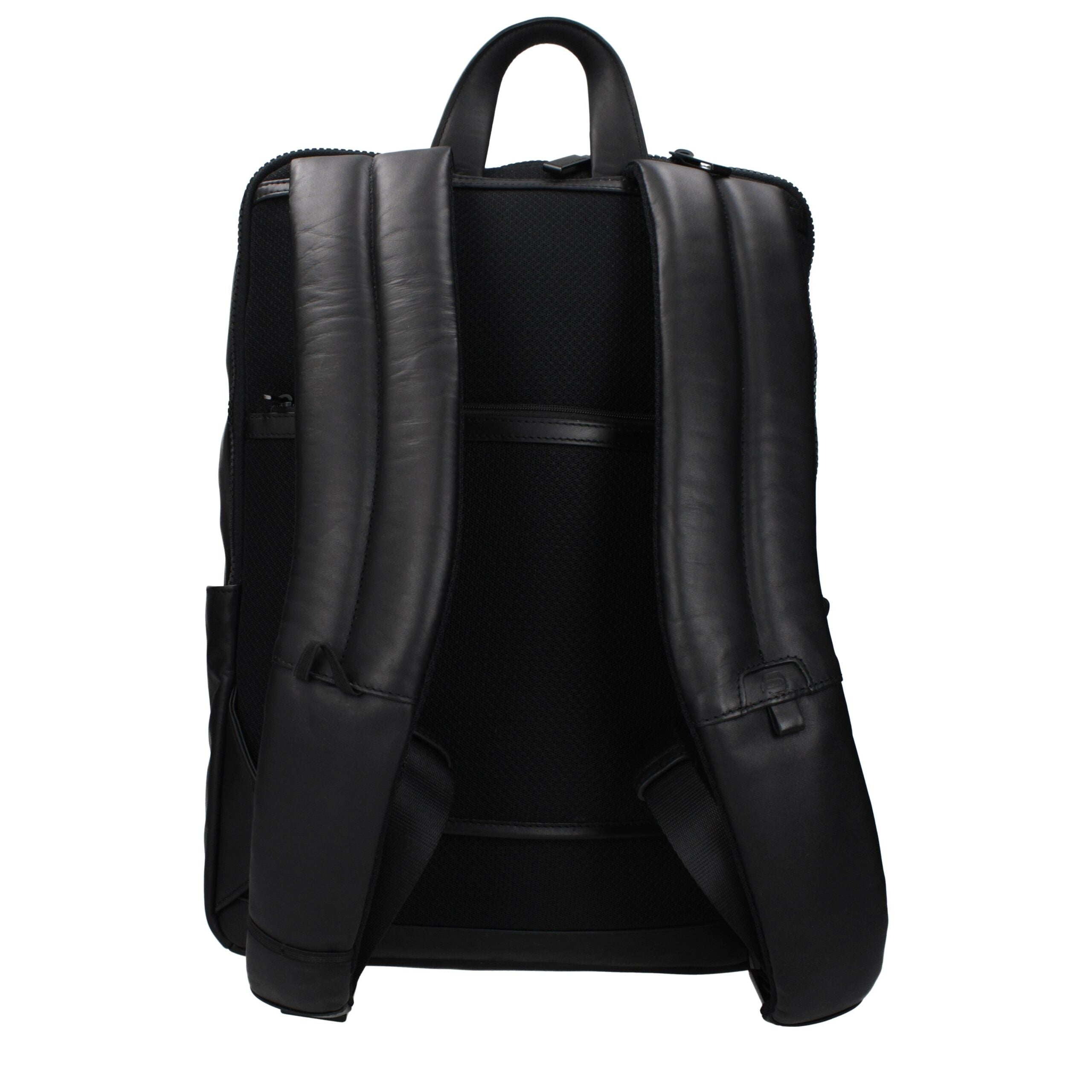 Piquadro Black Leather Men's Backpack