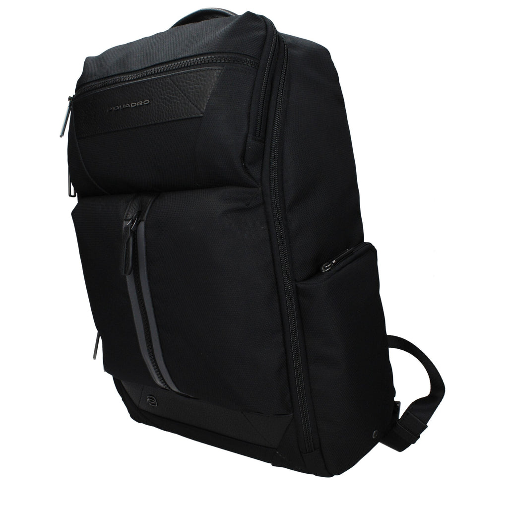 Piquadro Black Fabric Men's Backpack