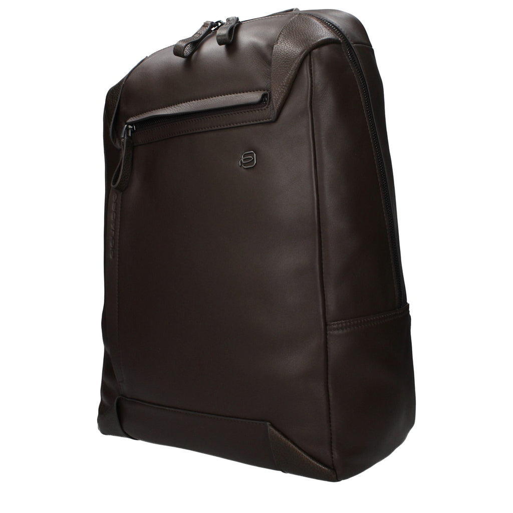 Piquadro Brown Leather Men's Backpack
