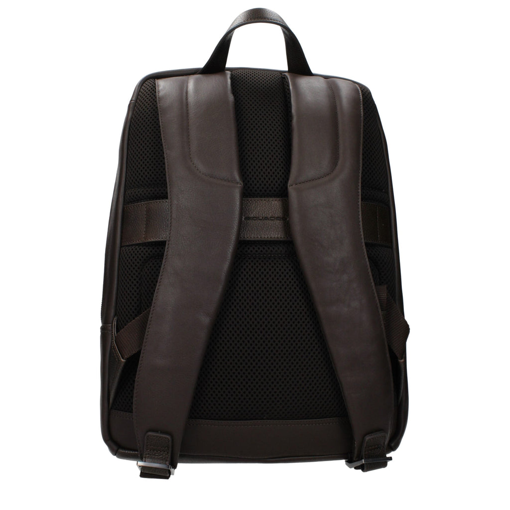 Piquadro Brown Leather Men's Backpack