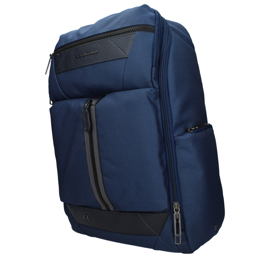 Piquadro Blue Fabric Men's Backpack