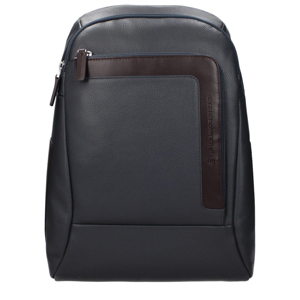 Piquadro Gray Leather Men's Backpack