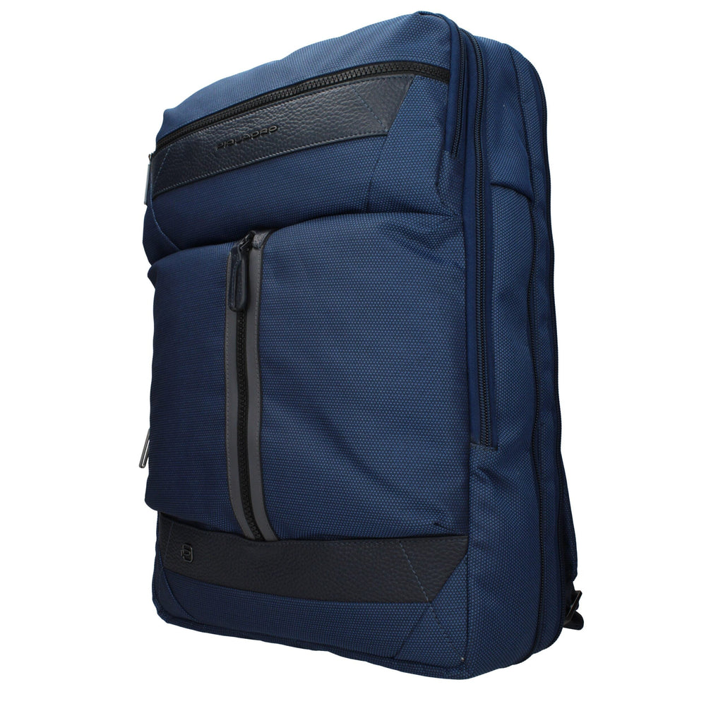 Piquadro Blue Fabric Men's Backpack