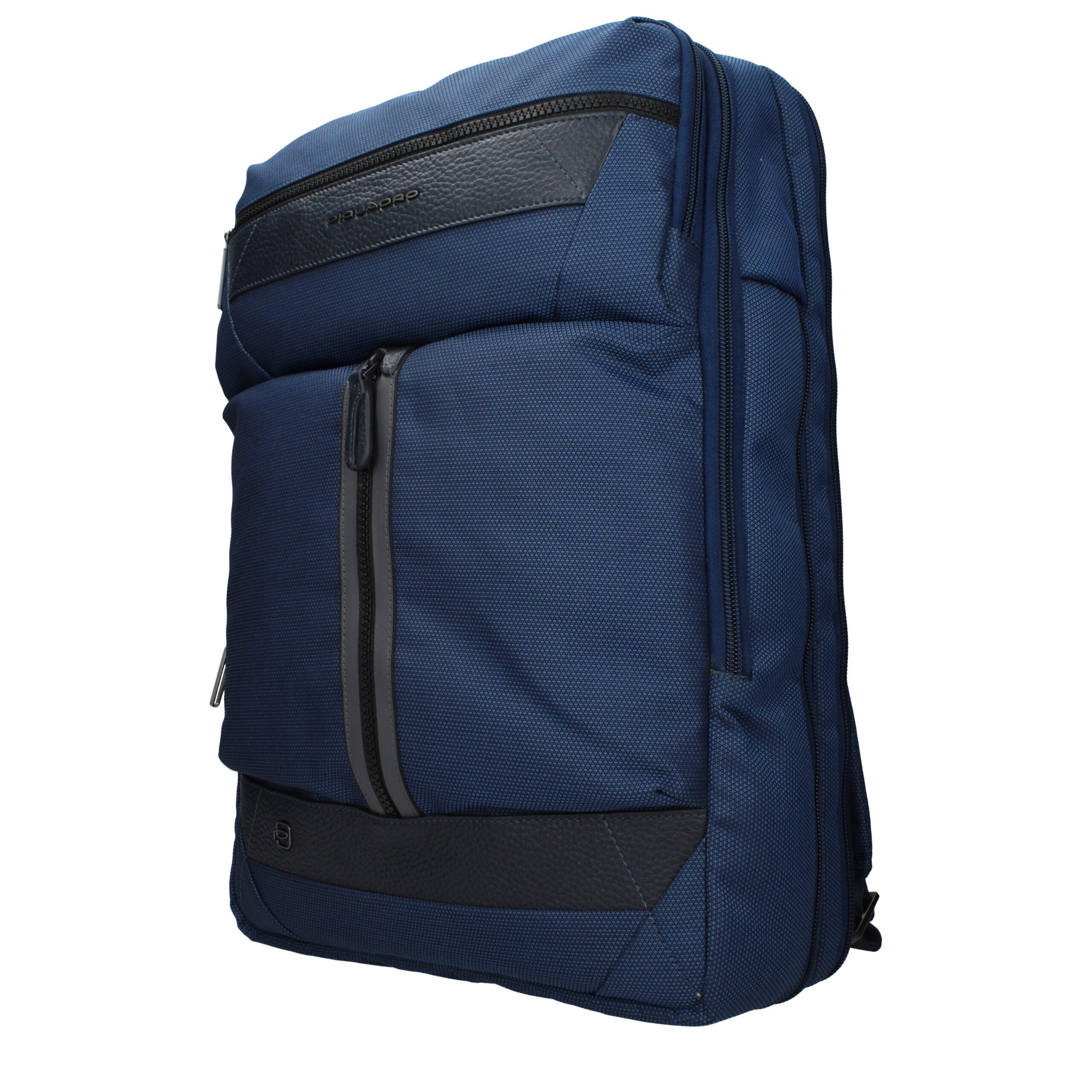 Piquadro Blue Fabric Men's Backpack