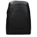 Piquadro Black Leather Men's Backpack