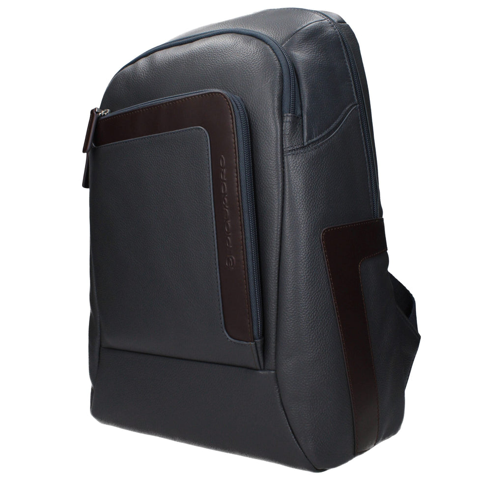 Piquadro Gray Leather Men's Backpack