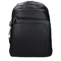 Piquadro Black Leather Men's Backpack