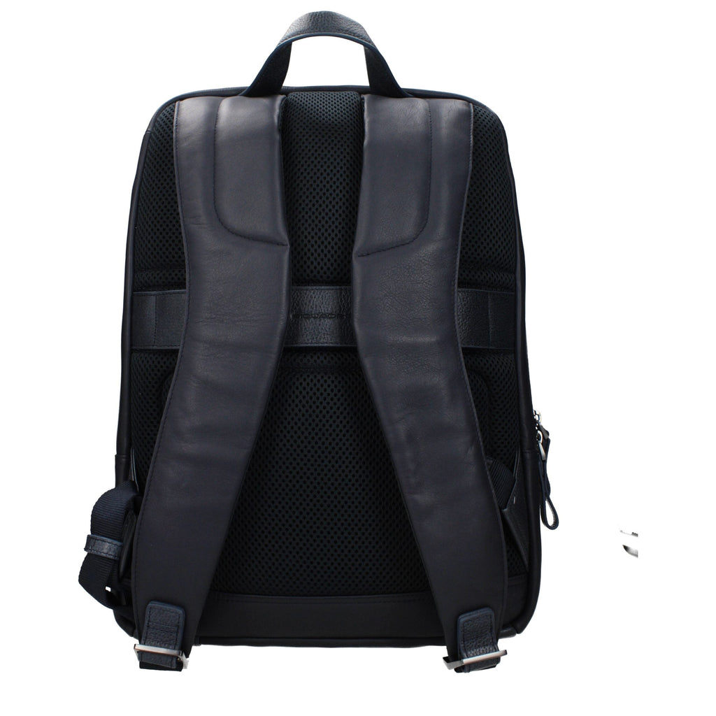 Piquadro Blue Leather Men's Backpack