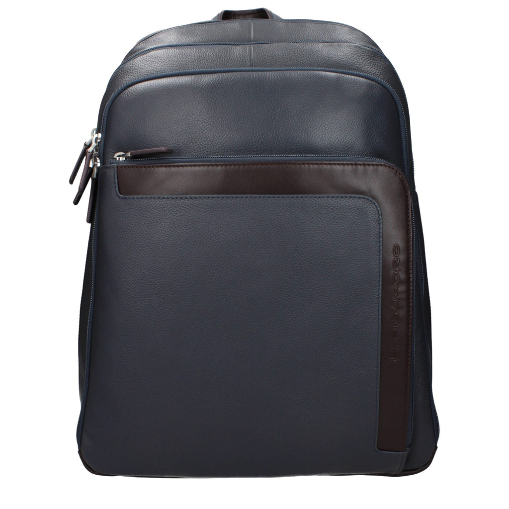 Piquadro Gray Leather Men's Backpack