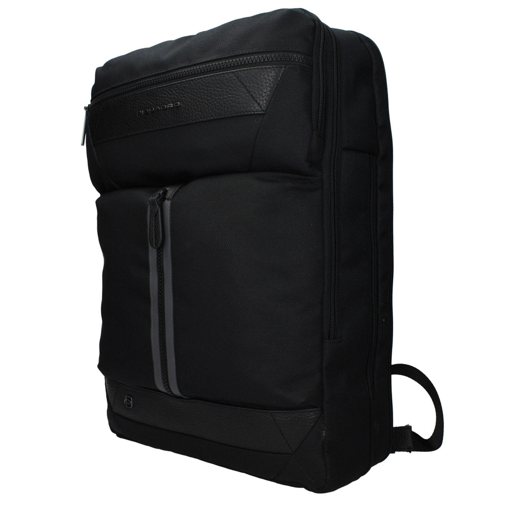 Piquadro Black Fabric Men's Backpack