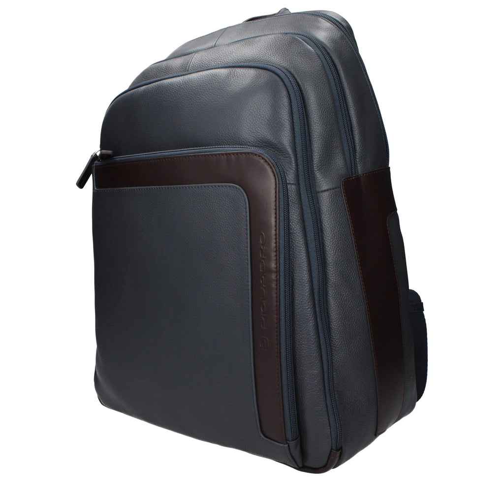 Piquadro Gray Leather Men's Backpack