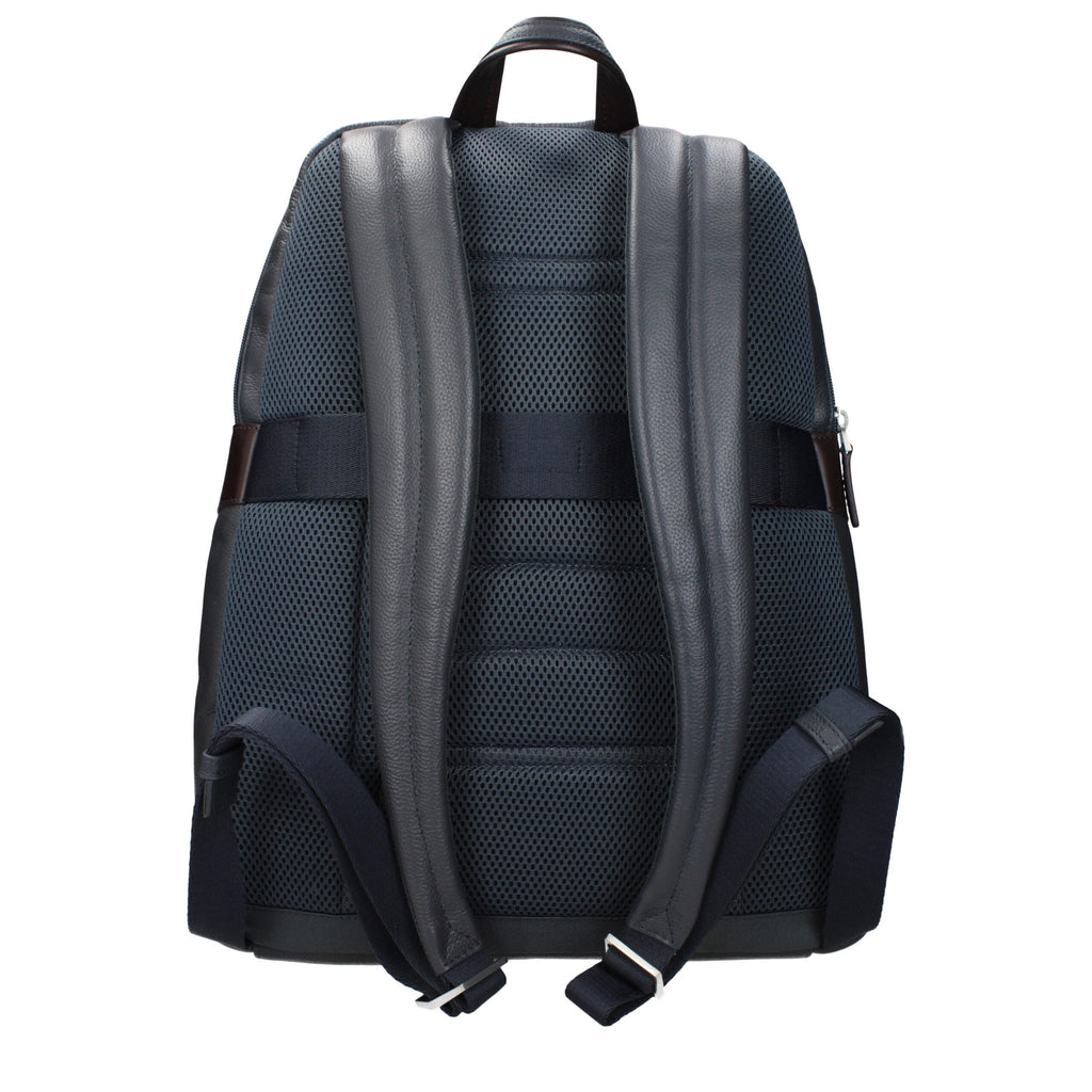 Piquadro Gray Leather Men's Backpack