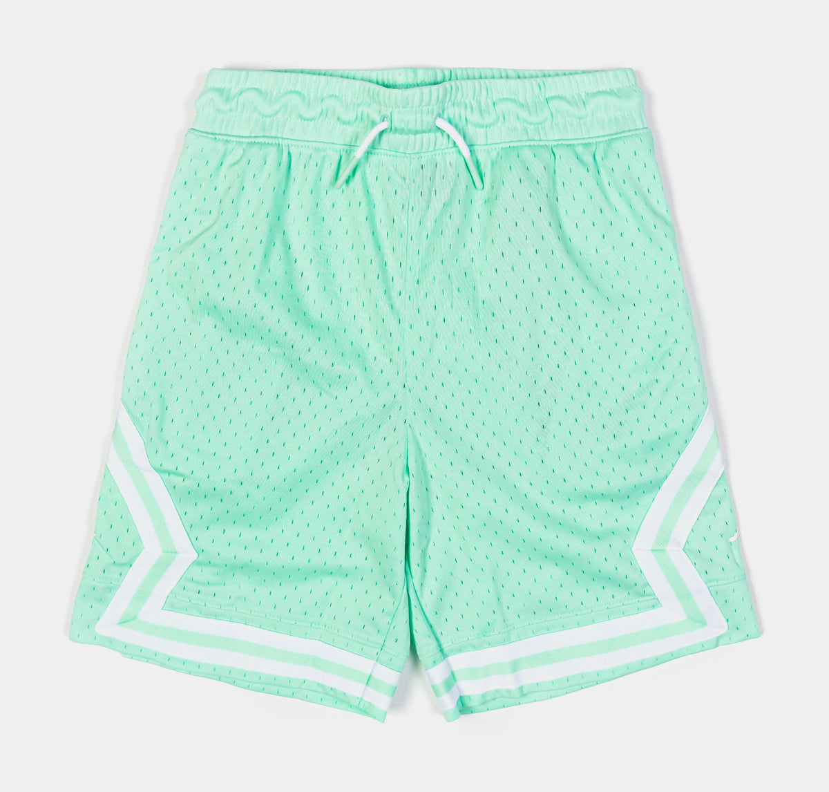 Exclusive JDB Air Diamond Dri Fit Mesh Grade School Shorts (Mint) — S — Front View