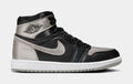 Exclusive Air Jordan 1 Retro High OG Satin Shadow Womens Lifestyle Shoes (Black/Medium Grey/White) Final Sale — 5 — Front View