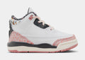 Exclusive Air Jordan 3 Retro Ivory Infant Toddler Lifestyle Shoes (White/Anthracite/Red/Sail) — 2C — Front View