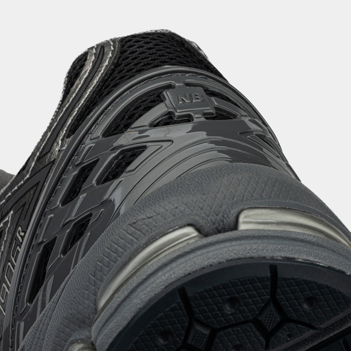 Exclusive 1906 Grade School Running Shoes (Phantom) — 3Y — Back View