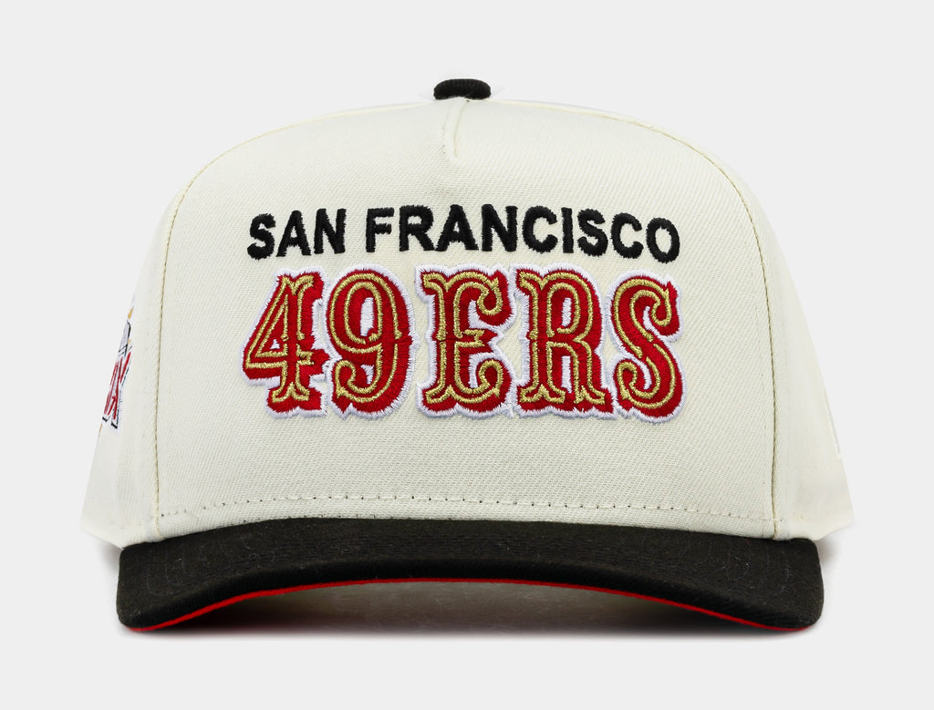 Exclusive Shoe Palace Exclusive San Francisco 49ers Superbowl XXIX 950AF Snapback Mens Hat (White/Red) — OS — Front View