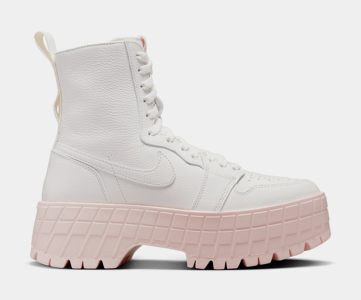Exclusive Air Jordan 1 Brooklyn Womens Lifestyle Shoes (Sail/Legend Pink/Sail) — 5 — Front View