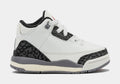 Exclusive Air Jordan 3 Retro Cement Grey Infant Toddler Lifestyle Shoes (Summit White/Fire Red/Cement Grey/Black) Free Shipping — 2C — Front View