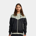 Exclusive NSW Full Zip Windrunner Mens Jacket (Black/Green) — S — Front View