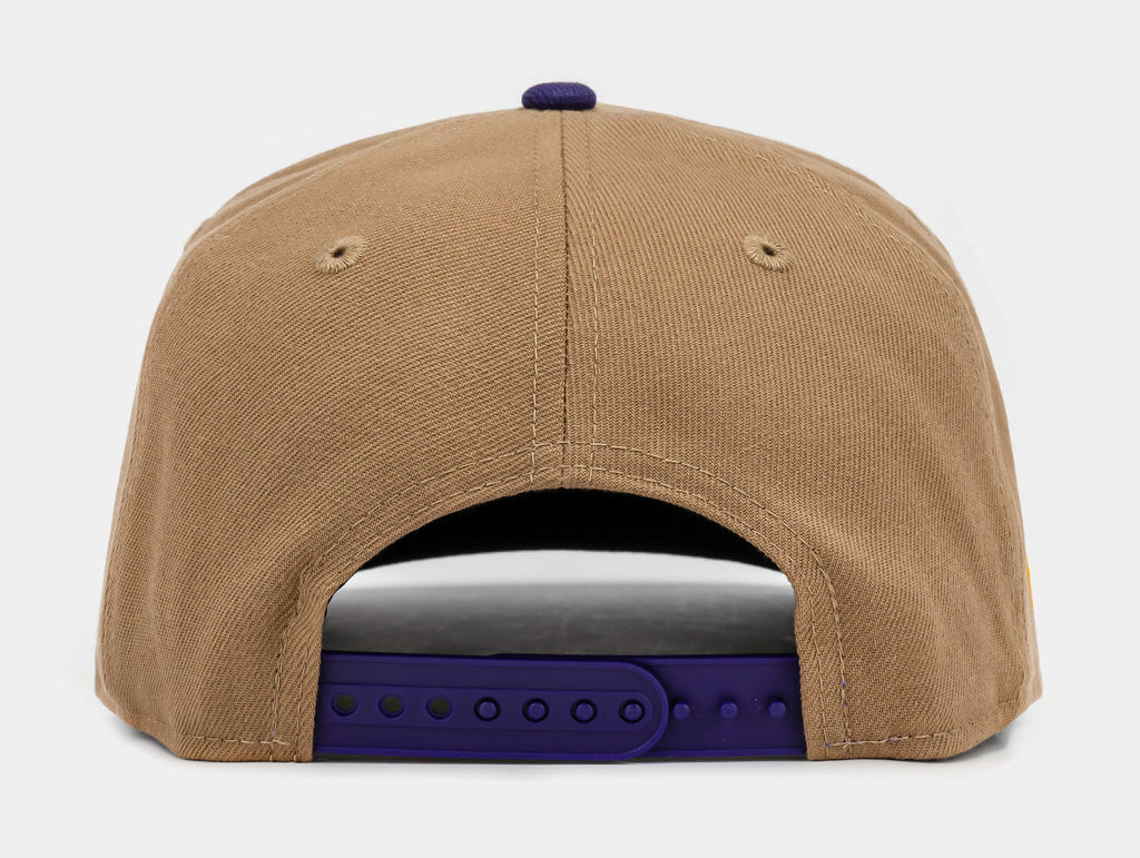 Exclusive Shoe Palace Exclusive Phoenix Suns Khaki 950AF Snapback Mens Hat (Khaki/Purple) — OS — Back View
