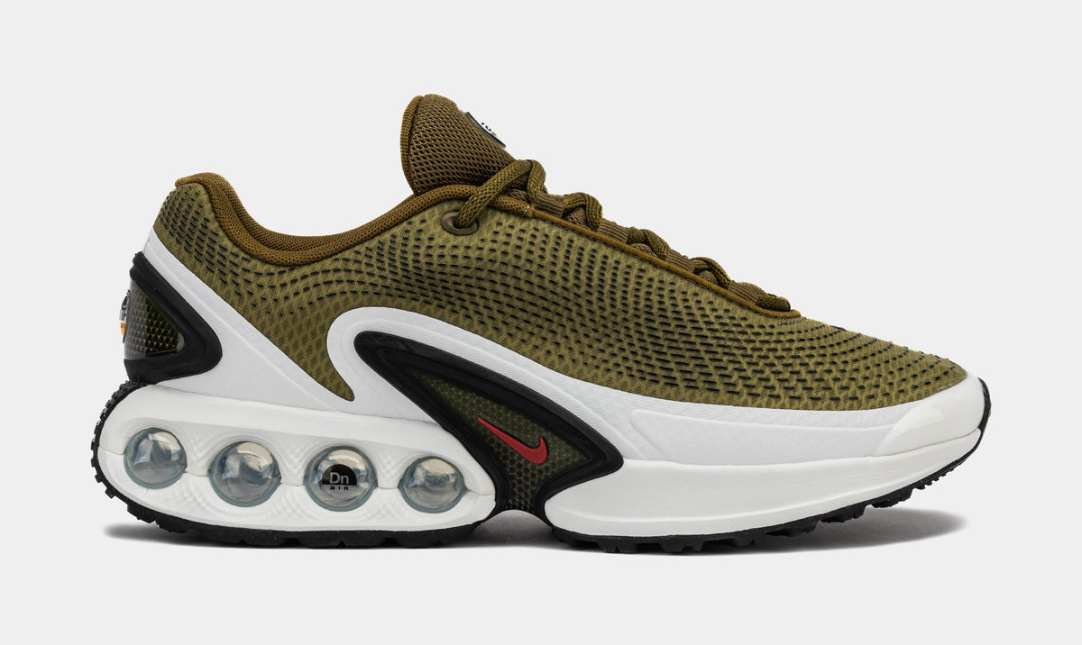 Exclusive Air Max DN Olive Flak Mens Running Shoes (Olive Flak/Gym Red/Black/Summit White) — 6 — Front View