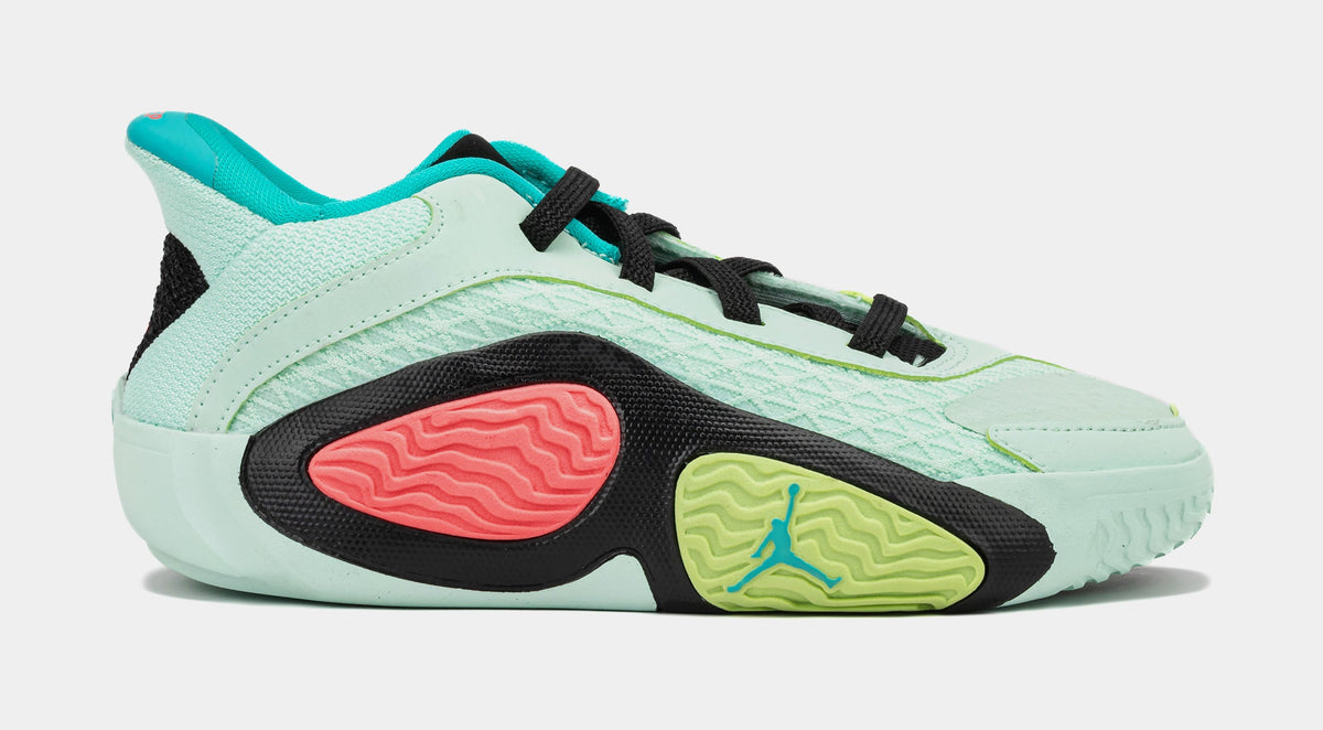 Exclusive Tatum 2 Preschool Basketball Shoes (Mint Foam/Lava Glow/Black/Hyper Jade) — 10.5C — Front View