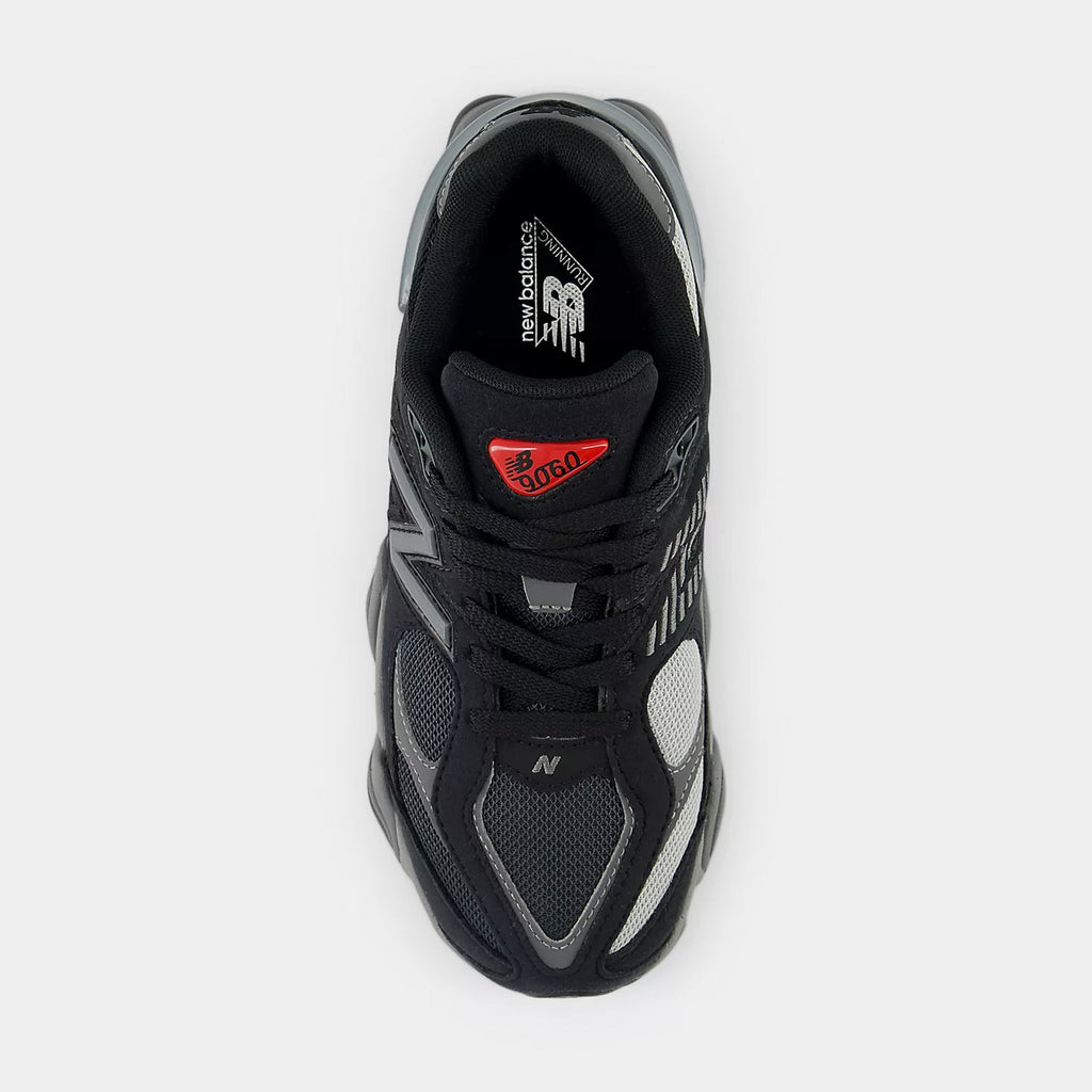 Exclusive 9060 Grade School Lifestyle Shoes (Black/Grey) — 3.5Y — Side View