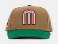 Exclusive Shoe Palace Exclusive Mexico Curve Khaki 950AF Snapback Mens Hat (Khaki/Green) — OS — Front View