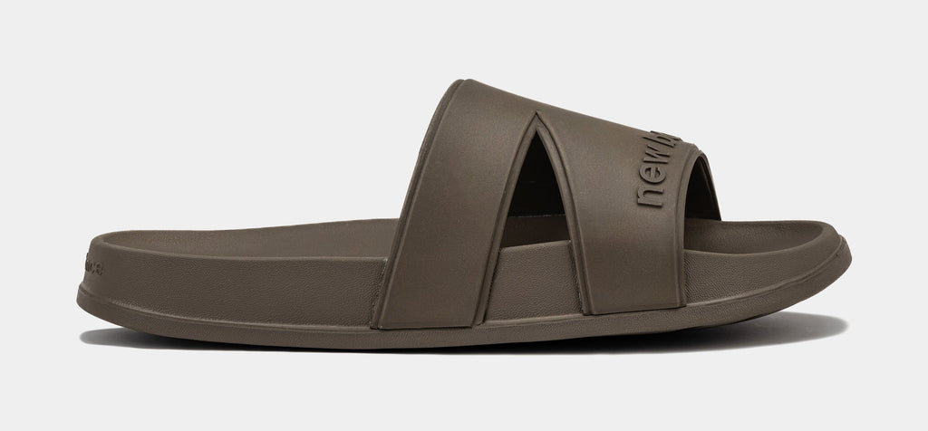 Exclusive 200 Slide Mens Sandals (Tan/Brown) — 4 — Front View