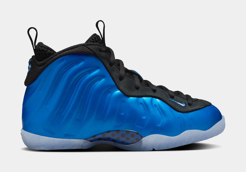 Exclusive Little Posite One International Blue Preschool Lifestyle Shoes (Neon Royal/White/Black/Clear) Free Shipping — 10.5C — Front View