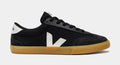 Exclusive Volley Canvas Mens Lifestyle Shoes (Black/White/Gum) — 36 — Front View