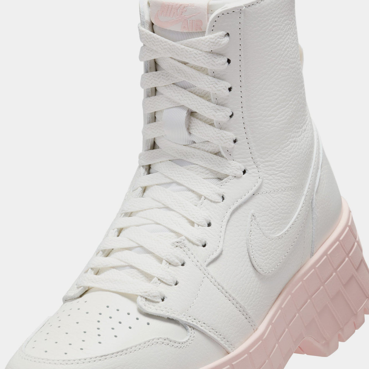Exclusive Air Jordan 1 Brooklyn Womens Lifestyle Shoes (Sail/Legend Pink/Sail) — 5 — Side View