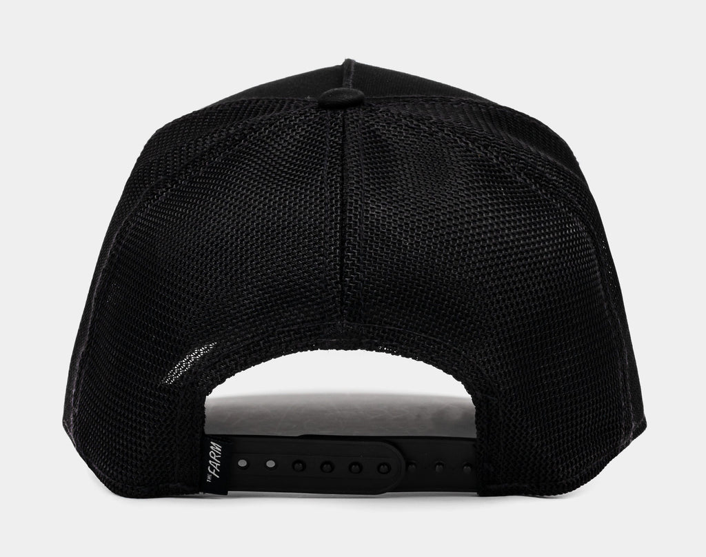 Exclusive Premium Pantera Trucker Mens Hat (Black/Yellow) — OS — Side View