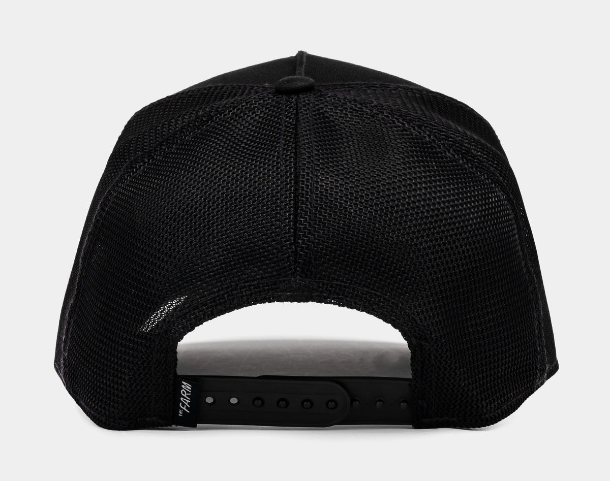 Exclusive Premium Pantera Trucker Mens Hat (Black/Yellow) — OS — Side View