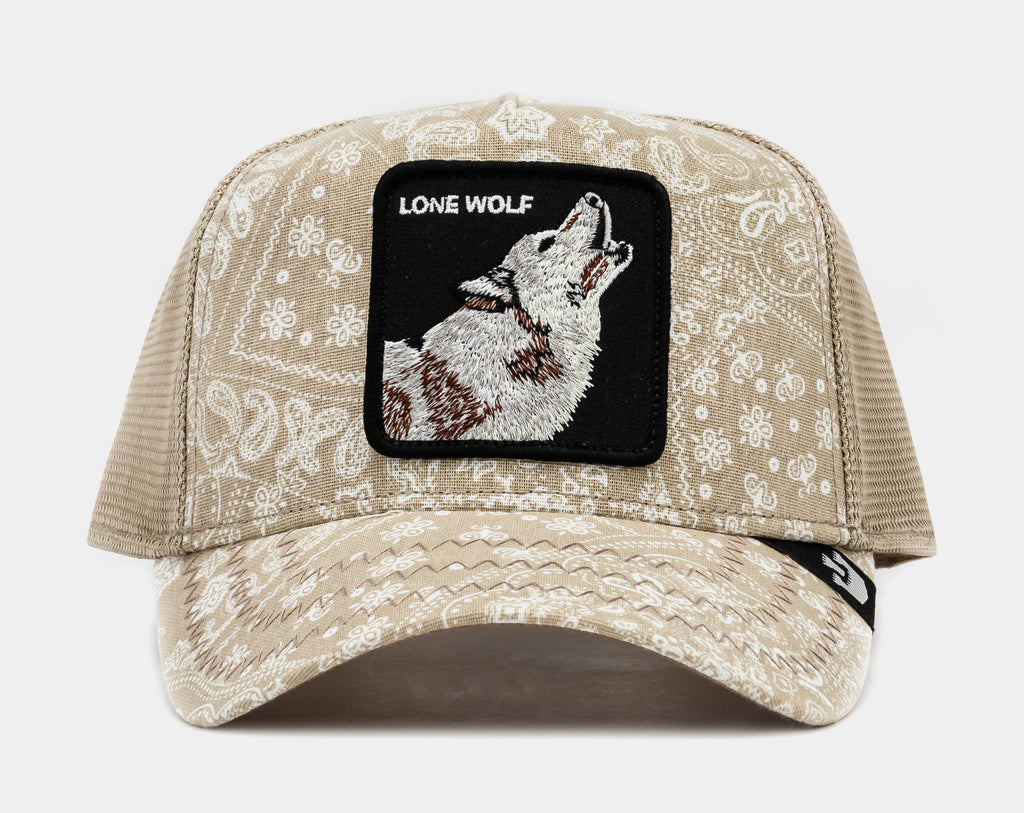 Exclusive Sing O' The Times Paisley Trucker Mens Hat (Beige/White) — OS — Front View