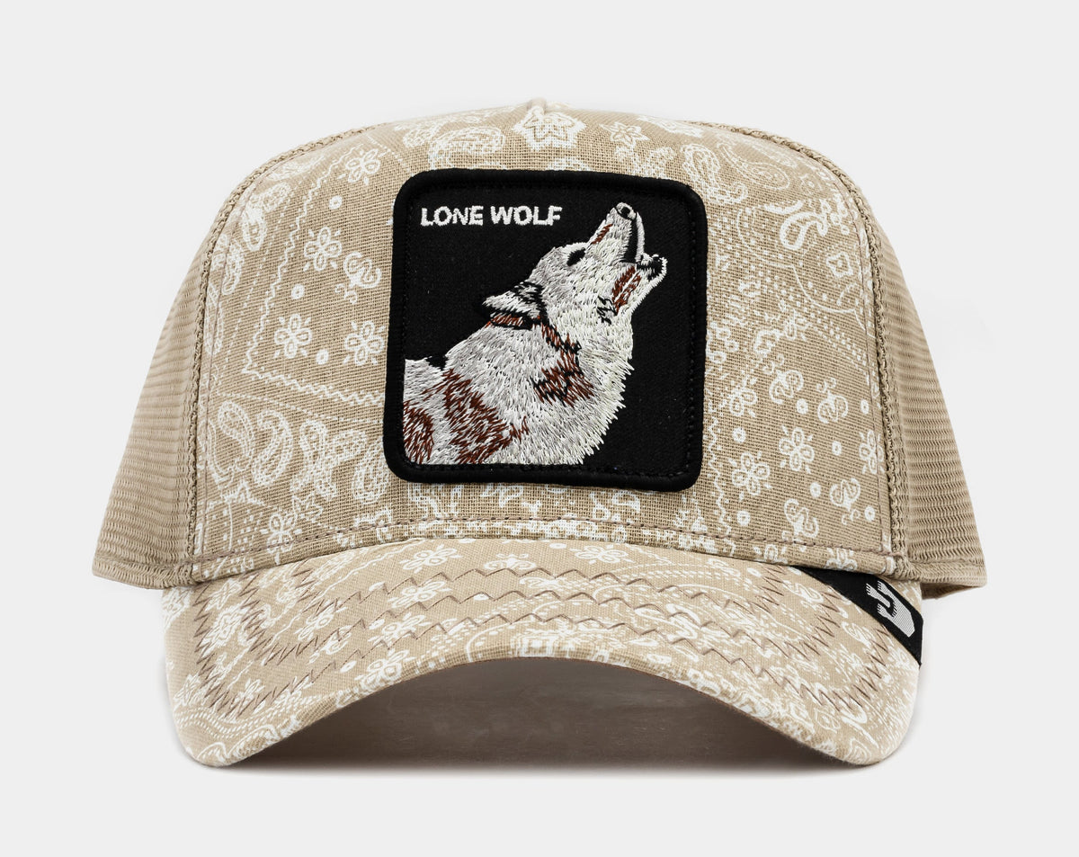 Exclusive Sing O' The Times Paisley Trucker Mens Hat (Beige/White) — OS — Front View