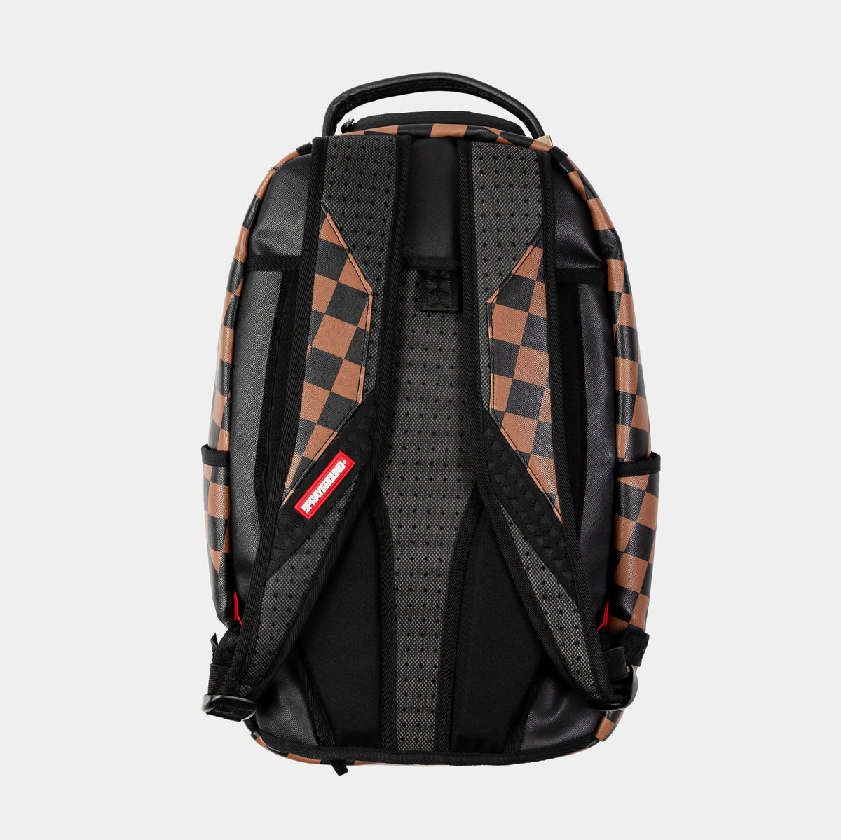 Exclusive Hangover Shark Mens Backpack (Brown/White) — OS — Side View