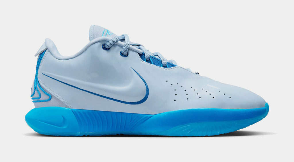 Exclusive Lebron XXI Textile Mens Basketball Shoes (Armory Blue/Court Blue) — 7 — Front View