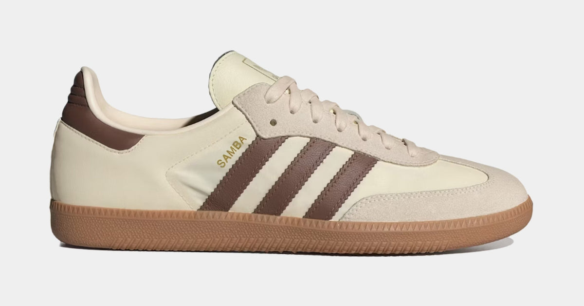 Exclusive Samba OG Preloved Brown Mens Lifestyle Shoes (Cream/White/Preloved Brown) — 4 — Front View