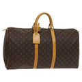 Louis Vuitton Keepall Bag Monogram Canvas Brown Canvas Bag (Pre-Owned)