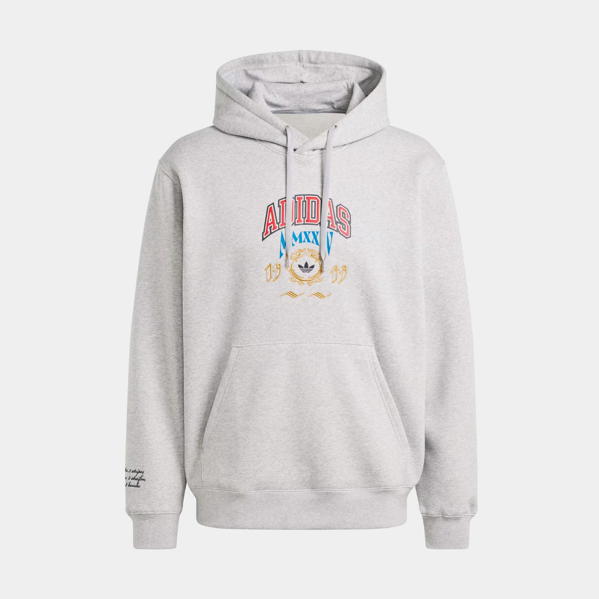 Exclusive VRCT Graphic Pullover Mens Hoodie (Grey/Red) — S — Front View