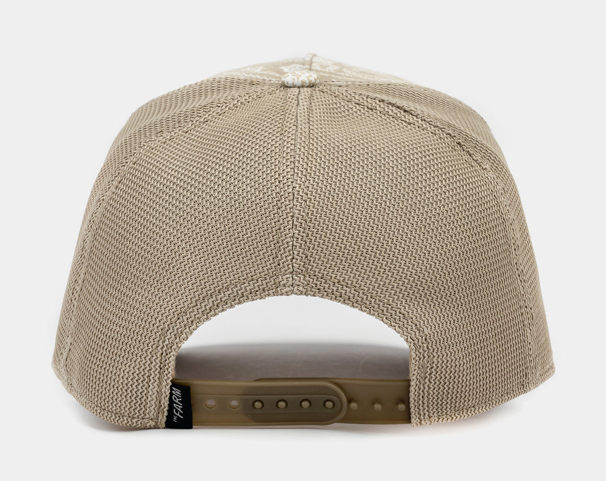 Exclusive Sing O' The Times Paisley Trucker Mens Hat (Beige/White) — OS — Side View