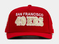 Exclusive Shoe Palace Exclusive San Francisco 49ers Bold Curve 950AF Snapback Mens Hat (Red/Gold) — OS — Front View