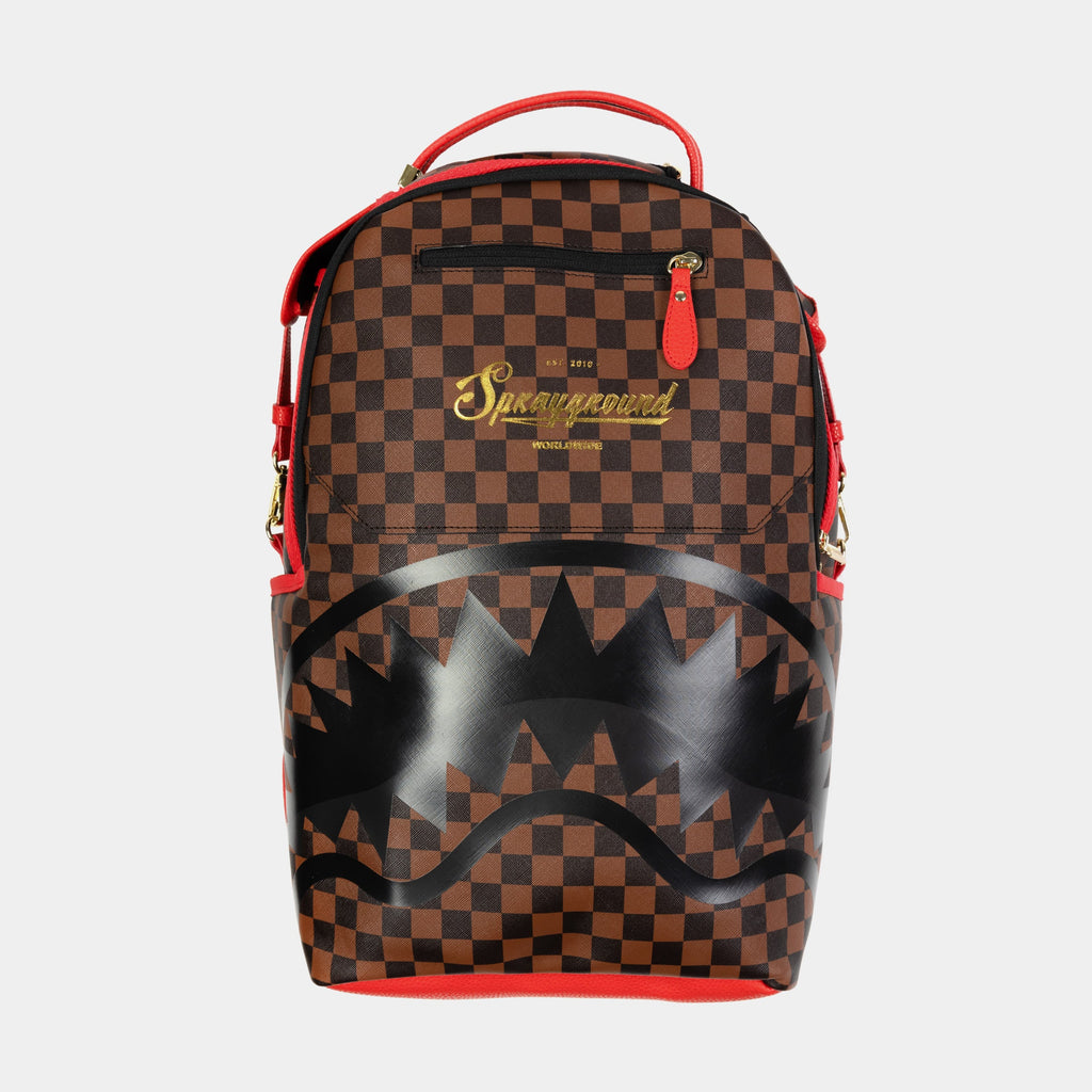 Exclusive Takeover The Throne Mens Backpack (Brown/Red) — OS — Front View