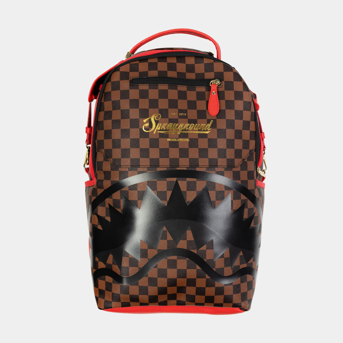 Exclusive Takeover The Throne Mens Backpack (Brown/Red) — OS — Front View