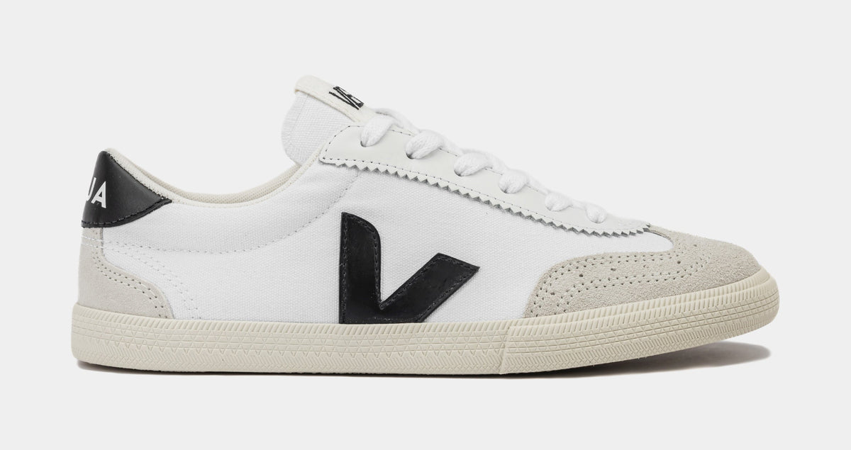 Exclusive Volley Canvas Womens Lifestyle Shoes (White/Black) — 36 — Front View