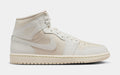 Exclusive Air Jordan 1 Retro Mid Sail Womens Lifestyle Shoes (Legend Light Brown/Sail/Muslin) — 5 — Front View