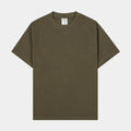 Exclusive Solid Novelty Mens Short Sleeve Shirt (Dark Green) — S — Front View